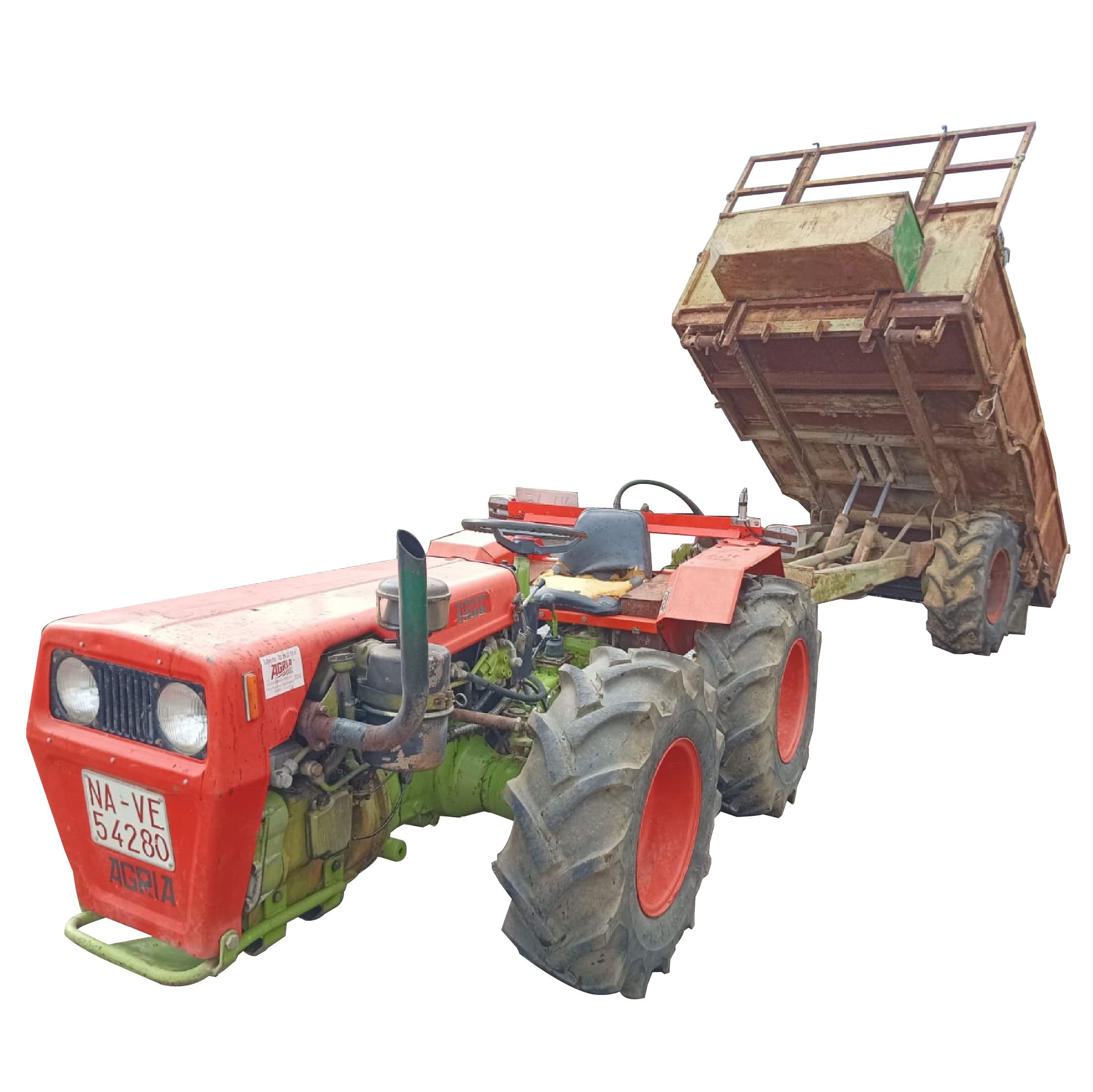 AGRIA 9900 con remolque y rotavator / 9000€